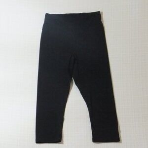 Quince Leggings Womens Medium Black Capri Stretch Pull-On Medium Rise